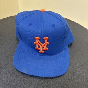 Vintage New York Mets Hat‎ Cap Blue Orange Snapback American Needle